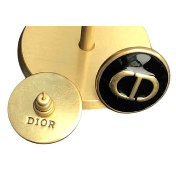 Christian Dior Black CD Signature Stud Earring (CDXX013) - Picture 3 of 6